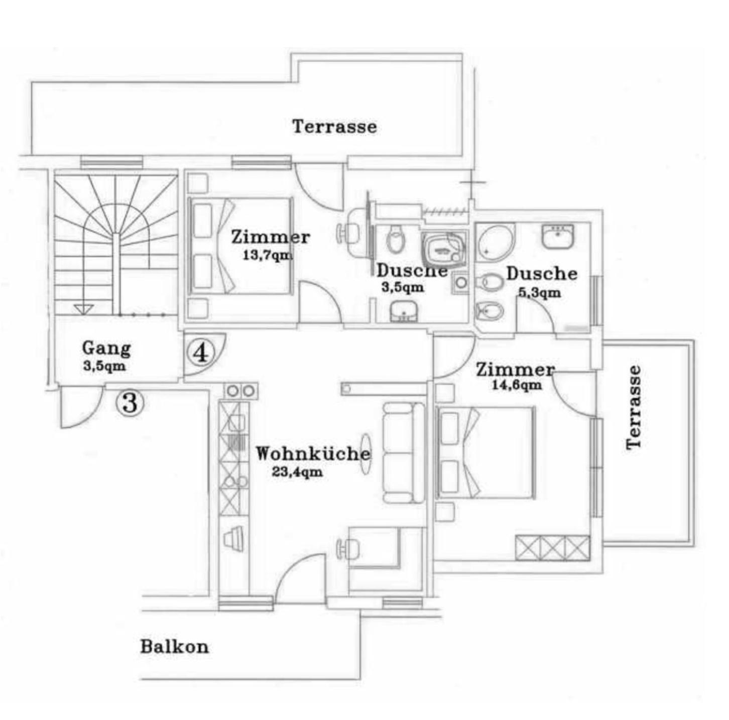 Appartementhaus Tratter 拉古多 外观 照片